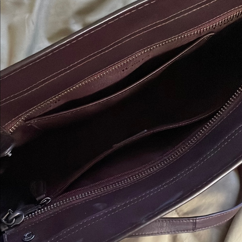 Coach Metallic Burgundy Crossbody Bag - Picture 4 of 7